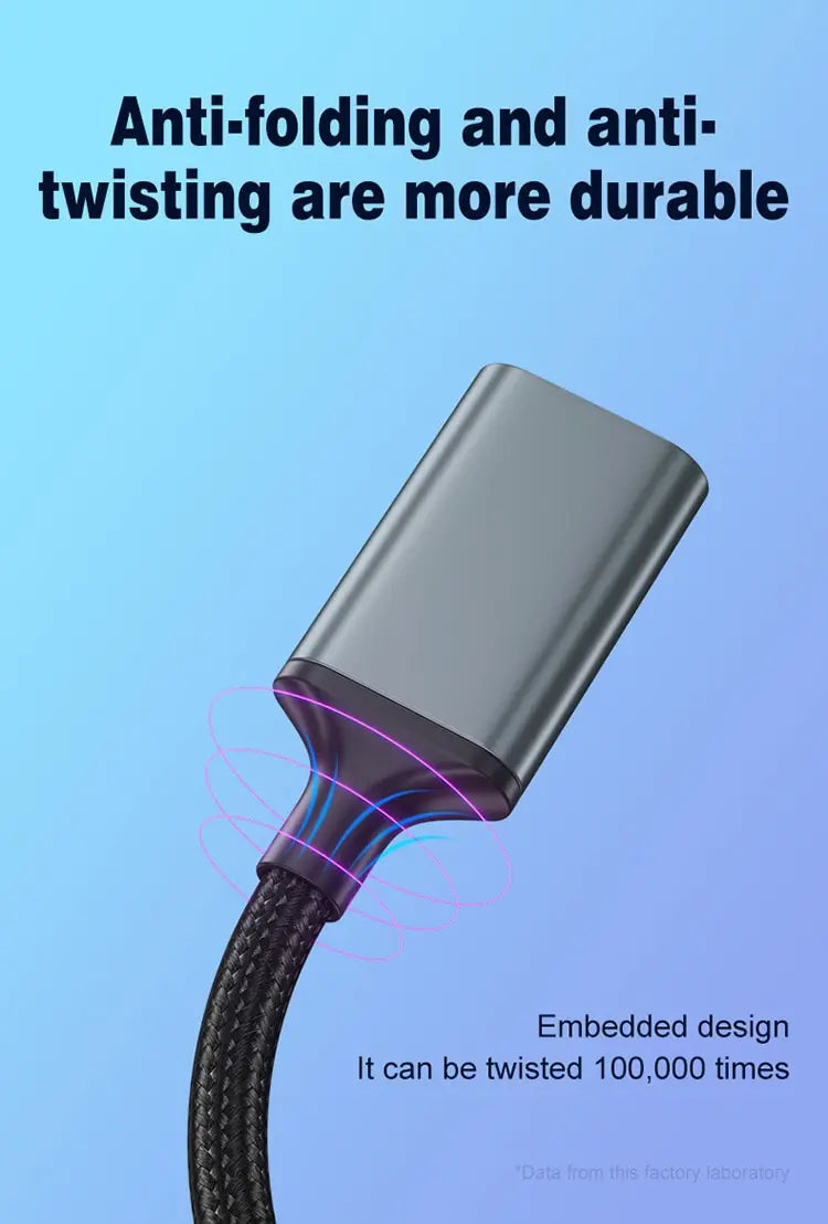 USB Extension Cable 1M 2M 3 Meters Male To Female Computer 2.0USB Flash Drive Mouse Keyboard Braided Data Connection Cable